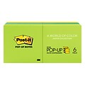 Post-it Pop-up Notes, 3 x 3, Floral Fantasy Collection, 90 Sheet/Pad, 6 Pads/Pack (R330-AU)