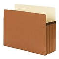 Smead SuperTab File Pockets, Oversized Straight Cut Tab, 5.25 Expansion, Letter Size, Redrope, 10/B