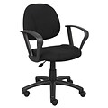 Boss Perfect Posture Deluxe Office Task Chair with Loop Arms, Black (B317-BK)