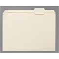 Quill Brand® Economy Letter Size Manila File Folders; 1/5-Cut Tabs