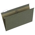 Quill Brand® Green 100% Recycled Hanging File Folders;  Letter Size, 25/Box