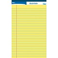 Quill Brand® Standard Series Legal Pad, 5 x 8, Wide Ruled, Canary Yellow, 50 Sheets/Pad, 12 Pads/P