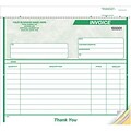 8-1/2x7 3-part Invoices; Green