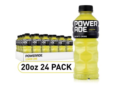 Powerade Lemon Lime Sports Drink, 20 oz., 24 Bottles/Pack (049000003697)