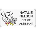 Medical Arts Press® Designer Name Badges; Large, Smiling Cat & Dog