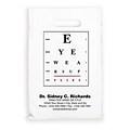 Medical Arts Press® Eye Care Personalized Jumbo 2-Color Supply Bags; 12 x 16, Eye Chart, 100 Bags,