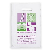 Medical Arts Press® Chiropractic Personalized Large 2-Color Supply Bags; 9x13, Natural Chiropractic