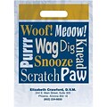 Medical Arts Press® Veterinary Personalized Large 2-Color Supply Bags; Dog/Cat Words, Woof! Meow!