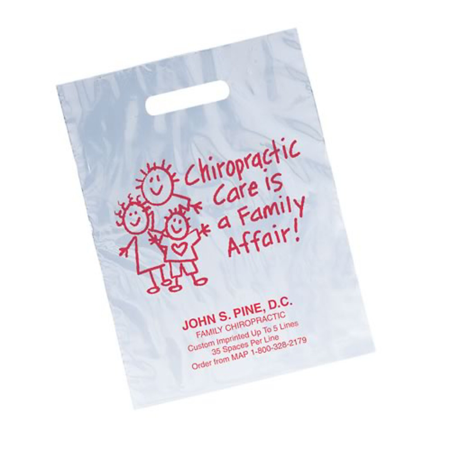 Medical Arts Press® Chiropractic Personalized 1-Color Supply Bags; 9 x 13, Chiro Care Is, 100 Bags, (560481)