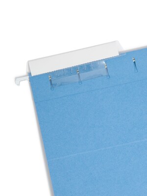 Smead Recycled Hanging File Folder, 3-Tab Tab, Letter Size, Assorted Colors, 25/Box (64020)