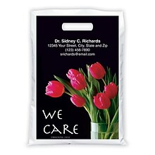 Medical Arts Press® Medical Personalized Full-Color Bags; 9x13, Red Tulips, 100 Bags, (41551)
