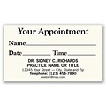 Basic Appointment Cards; Layout G, Smooth Finish, Ivory
