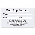 Basic Appointment Cards; Layout G, Laid Finish, White