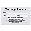 Basic Appointment Cards; Layout G, Laid Finish, Gray