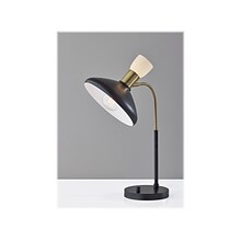 Adesso Patrick Incandescent Desk Lamp, 21, Black/Antique Brass (3758-01)