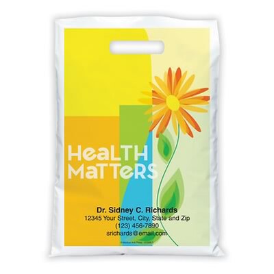 Medical Arts Press® Medical Personalized Full-Color Bags; 12X16, Daisy, 100 Bags, (41558)