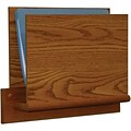 Wooden Mallet Open End Chart Holder; Square Mounting Plate