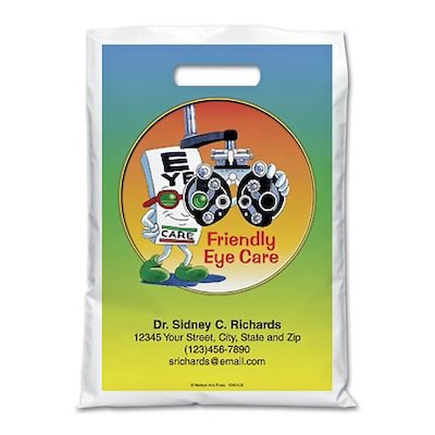 Medical Arts Press® Eye Care Personalized Full-Color Bags; 9x13, Eye Guy, 100 Bags, (40404)