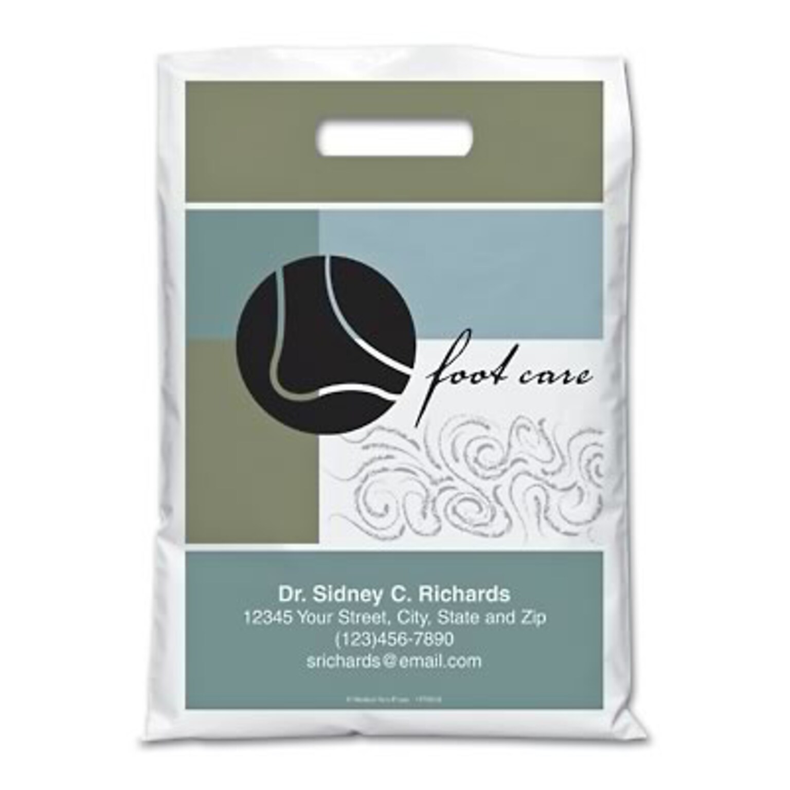 Medical Arts Press® Podiatry Personalized Full-Color Bags; 9x13, Sophisticated Feet, 100 Bags, (14799)