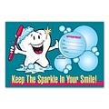 Medical Arts Press® Dental Peel-Off Sticker Postcards; Keep the Sparkle