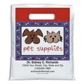 Medical Arts Press® Veterinary Personalized Full-Color Bags; 7-1/2x9, Purple Cat & Dog