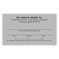 Basic Appointment Cards; Layout B, Linen Finish, Gray