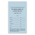 Basic Appointment Cards; Layout D, Smooth Finish, Blue