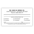 Basic Appointment Cards; Layout E, Laid Finish, White
