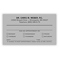 Basic Appointment Cards; Layout E, Linen Finish, Gray