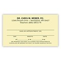 Basic Appointment Cards; Layout B, Laid Finish, Ivory