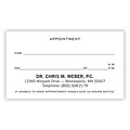 Basic Appointment Cards; Layout F, Linen Finish, White