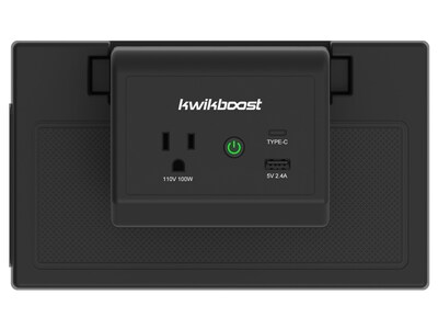 Luxor KwikBoost EdgePower A/C & USB Clamp-On Universal Desktop Charging Station, Black (KBEP-CGR)