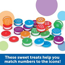 Learning Resources Mini Number Treats Toy Cookie Set, Assorted Colors (LER6798)
