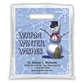 Medical Arts Press® Personalized Full Color Bags; 7-1/2x9, Warm Winter Wishes, Snowman