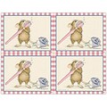 House-Mouse Designs® Laser Postcards; Mouse Toothbrush, 100/Pk