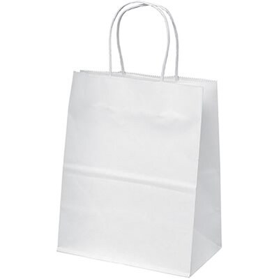 Paper Gift Bag Totes; White, 7x9, 250 Count