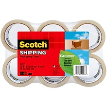 Scotch Packing Tape, 1.88 x 49.6 yds., Clear, 6/Pack (3750G6)