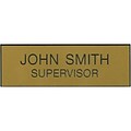Professional Name Badge with Magnetic Backing without Logo; 1 x 3