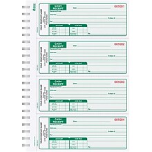 Custom Cash Receipt Book, 4-to-a-page, Triplicate, 200 Sets/Book