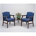 Lesro Madison Reception Room Furniture Collection in Standard Fabric; 2 Chairs with Corner Table