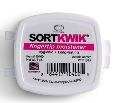 Lee Sortkwik 1 oz. Fingertip Moistener, Pink (10400)