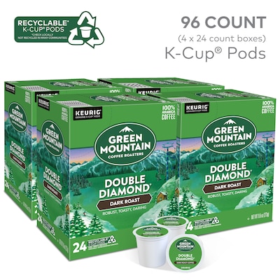 Green Mountain Double Diamond Coffee, Dark Roast, Keurig® K-Cup® Pods, 96/Carton (GMT4066CT)