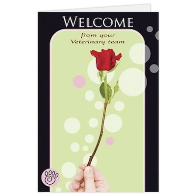 Medical Arts Press® Veterinary Welcome Cards; Welcome, Flower,  Personalized