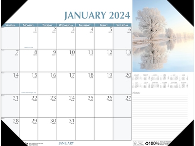 2024 House of Doolittle Scenic 22 x 17 Monthly Desk Pad Calendar (147-24)