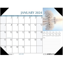 2024 House of Doolittle Scenic 22 x 17 Monthly Desk Pad Calendar (147-24)