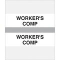 Medical Arts Press® Standard Preprinted Chart Divider Tabs; Workers Comp, Gray