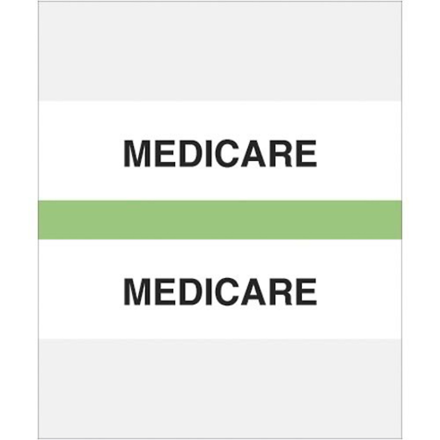 Medical Arts Press® Standard Preprinted Chart Divider Tabs; Medicare, Light Green