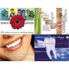 Medical Arts Press® Dental Assorted Postcards; for Laser Printer; Cosmetic Red Flower, 100/Pk