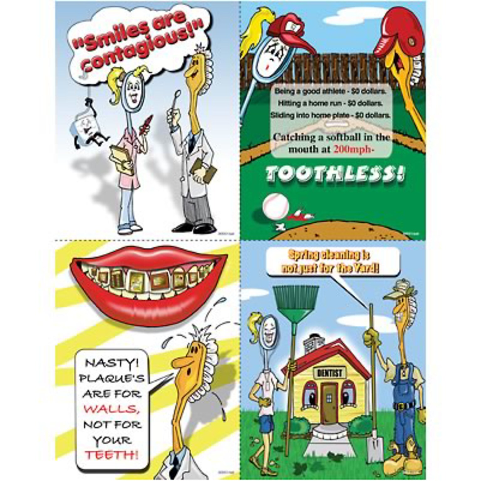 Medical Arts Press® Dental Assorted Postcards; for Laser Printer; Toothless, 100/Pk