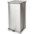 Non-Magnetic Stainless Steel Step Can; 40-Gallon, w/Plastic Liner, w/Wheels
